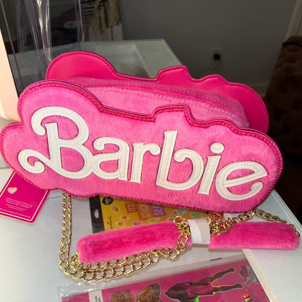 Barbie Fuzzy Crossbody Bag